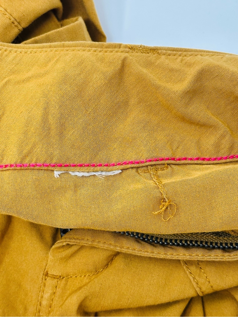 Anthropologie Maeve Colette Wide-Leg Crop Pants Size 29 Mustard Cotton Trousers - Picture 8 of 13